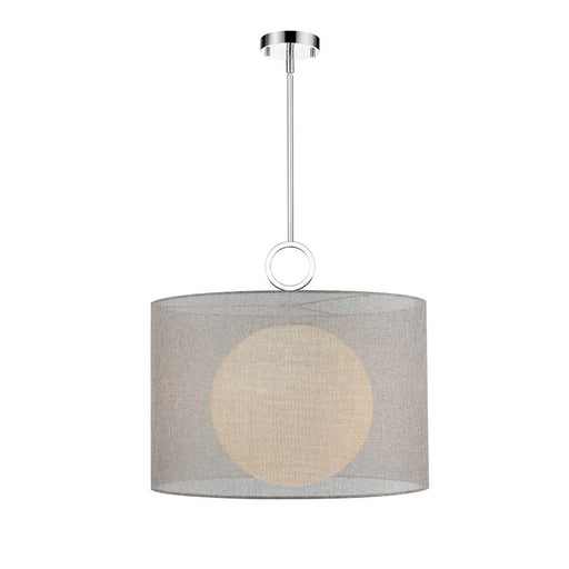 Z-Lite Arosia 1 Light 22.75" Pendant, Chrome/Gray