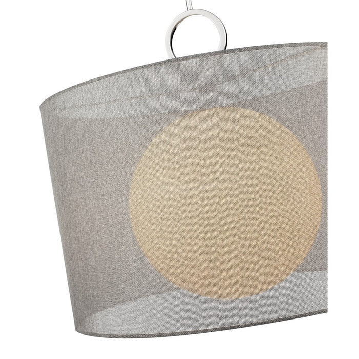 Z-Lite Arosia 1 Light 22.75" Pendant, Chrome/Gray