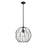 Z-Lite Elle 1 Light Pendant, Matte Black/Clear