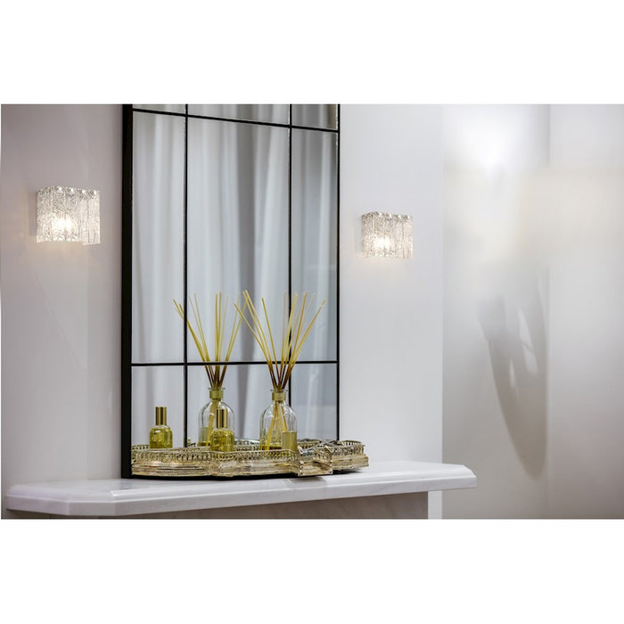 Z-Lite Glacier 1 Light Wall Sconce, Brushed Nickel/Clear