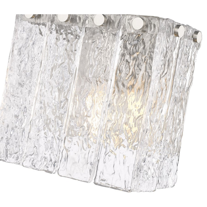 Z-Lite Glacier 1 Light Wall Sconce, Brushed Nickel/Clear