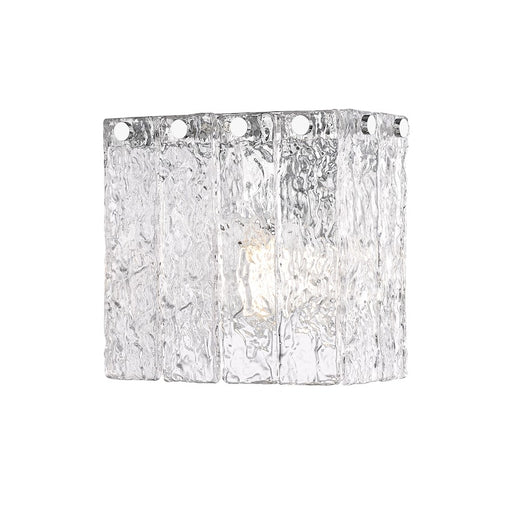 Z-Lite Glacier 1 Light Wall Sconce, Chrome/Clear - 1943-1S-CH