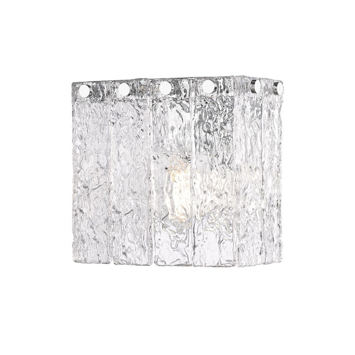 Z-Lite Glacier 1 Light Wall Sconce, Chrome/Clear - 1943-1S-CH