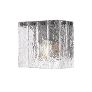 Z-Lite Glacier 1 Light Wall Sconce, Matte Black/Clear - 1943-1S-MB