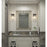 Z-Lite Glacier 1 Light Wall Sconce, Matte Black/Clear