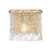 Z-Lite Glacier 1 Light Wall Sconce, Modern Gold/Clear