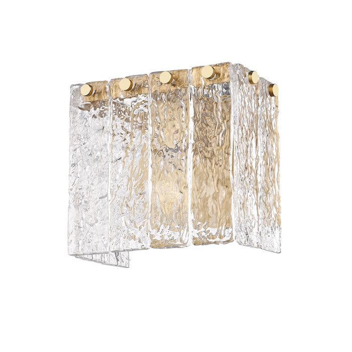 Z-Lite Glacier 1 Light Wall Sconce, Modern Gold/Clear