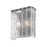 Z-Lite Glacier 2 Light Wall Sconce, Matte Black/Clear