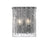 Z-Lite Glacier 2 Light Wall Sconce, Matte Black/Clear