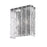 Z-Lite Glacier 2 Light Wall Sconce, Matte Black/Clear