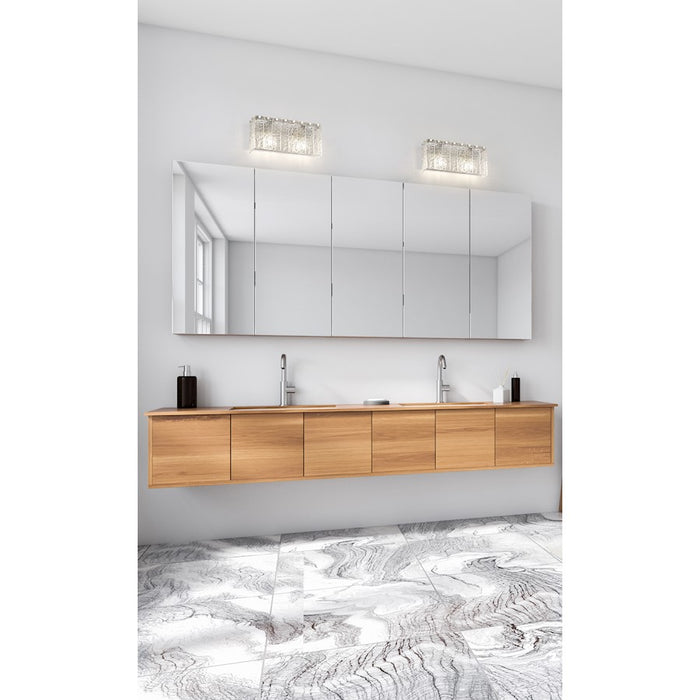 Z-Lite Glacier 2 Light Vanity, Brushed Nickel/Clear