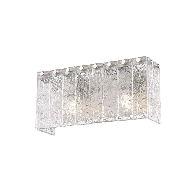 Z-Lite Glacier 2 Light Vanity, Brushed Nickel/Clear