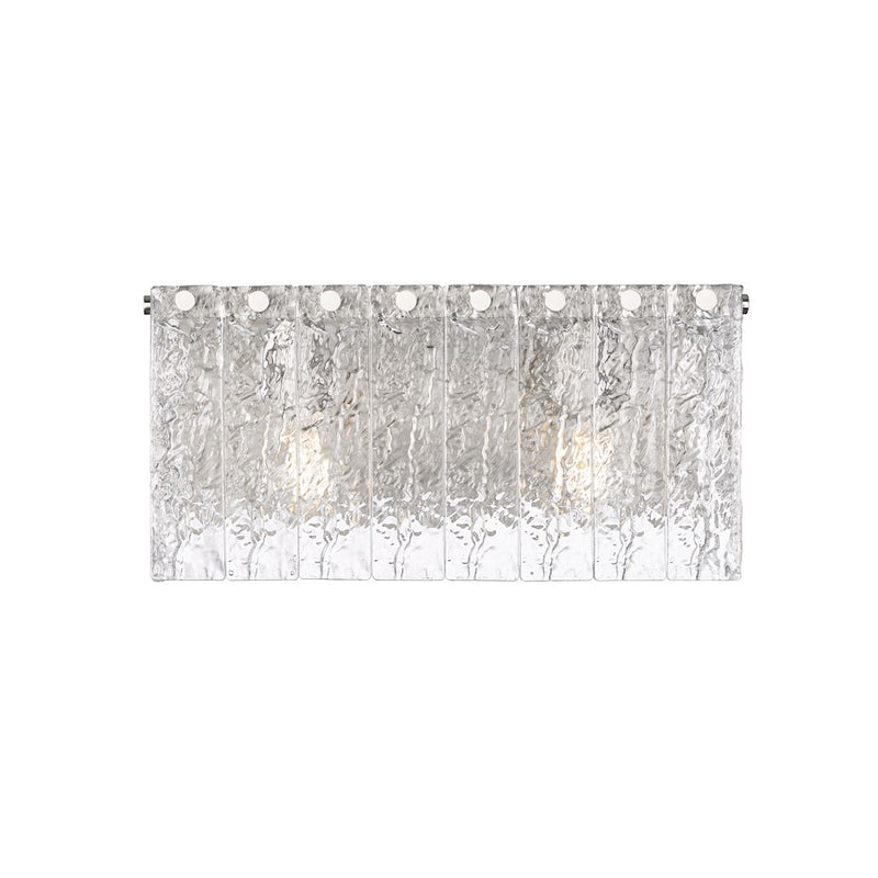 Z-Lite Glacier 2 Light Vanity, Brushed Nickel/Clear