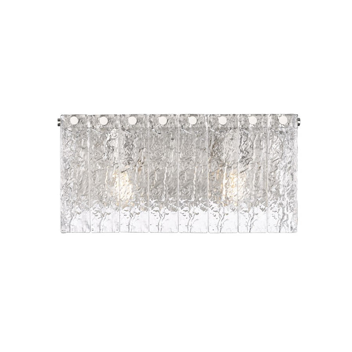 Z-Lite Glacier 2 Light Vanity, Brushed Nickel/Clear