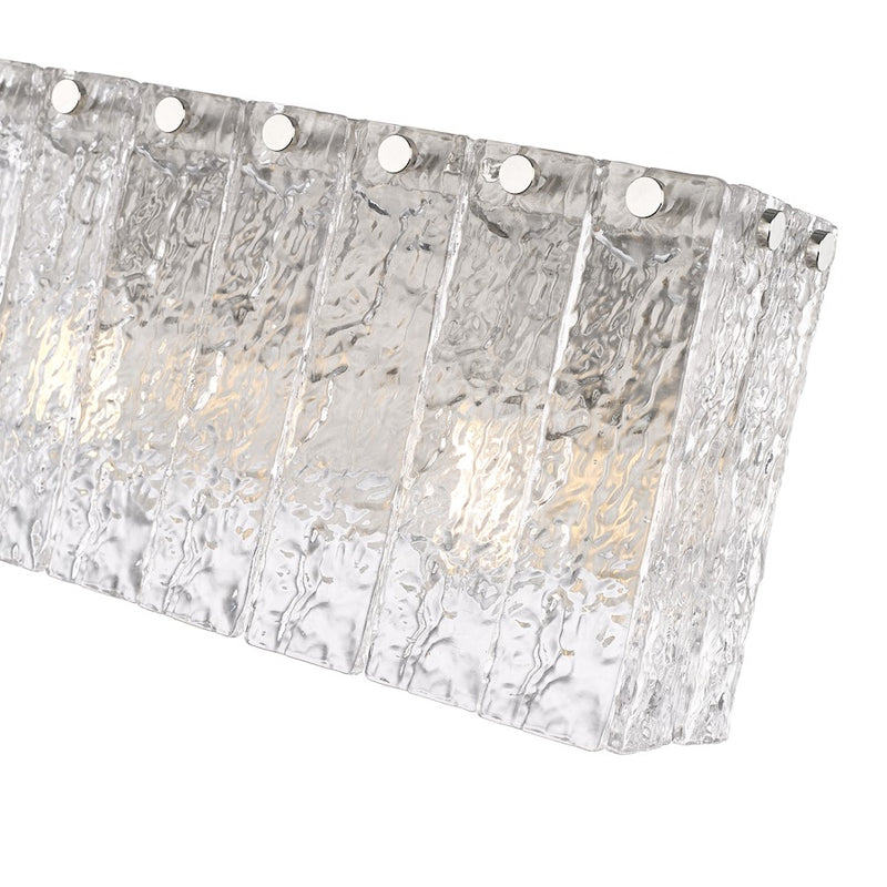Z-Lite Glacier 2 Light Vanity, Brushed Nickel/Clear