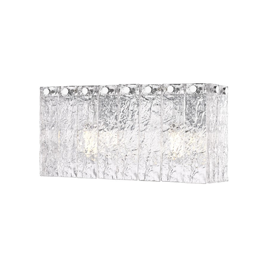 Z-Lite Glacier 2 Light Vanity, Chrome/Clear - 1943-2V-CH