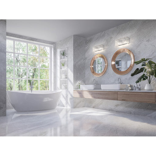 Z-Lite Glacier 2 Light Vanity, Chrome/Clear