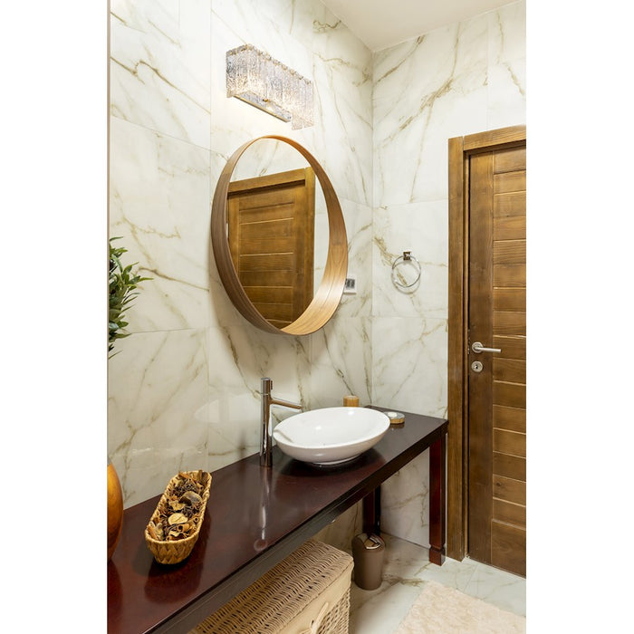 Z-Lite Glacier 2 Light Vanity, Chrome/Clear