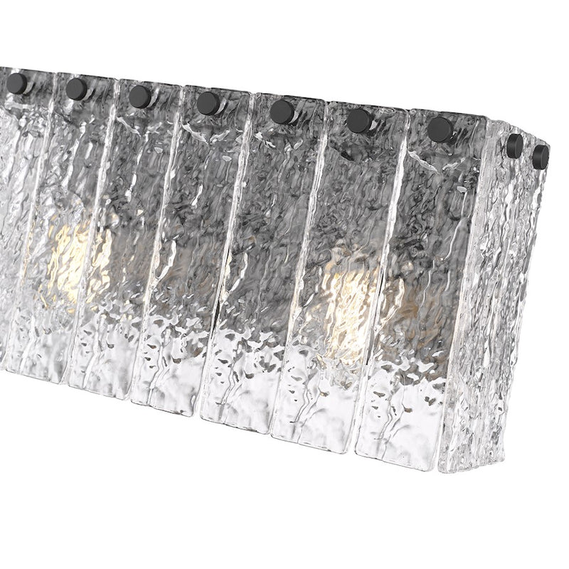 Z-Lite Glacier 2 Light Vanity, Matte Black/Clear