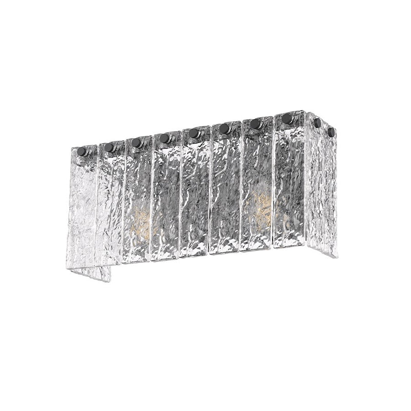 Z-Lite Glacier 2 Light Vanity, Matte Black/Clear