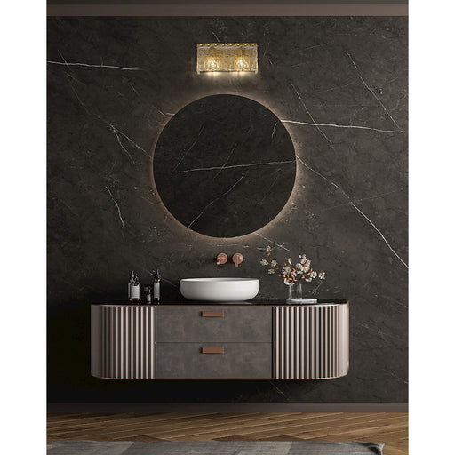 Z-Lite Glacier 2 Light Vanity, Modern Gold/Clear