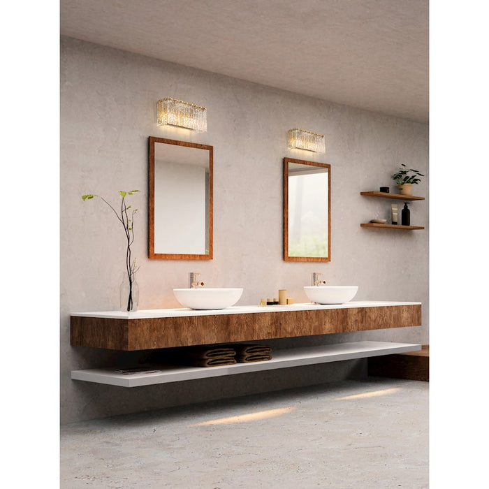 Z-Lite Glacier 2 Light Vanity, Modern Gold/Clear