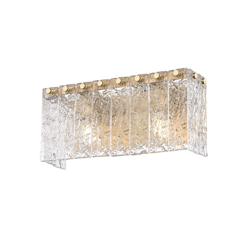 Z-Lite Glacier 2 Light Vanity, Modern Gold/Clear