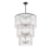 Z-Lite Glacier 12 Light Chandelier, Matte Black/Clear