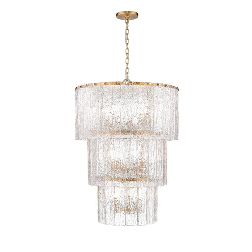 Z-Lite Glacier 12 Light Chandelier, Modern Gold/Clear - 1943-36MGLD