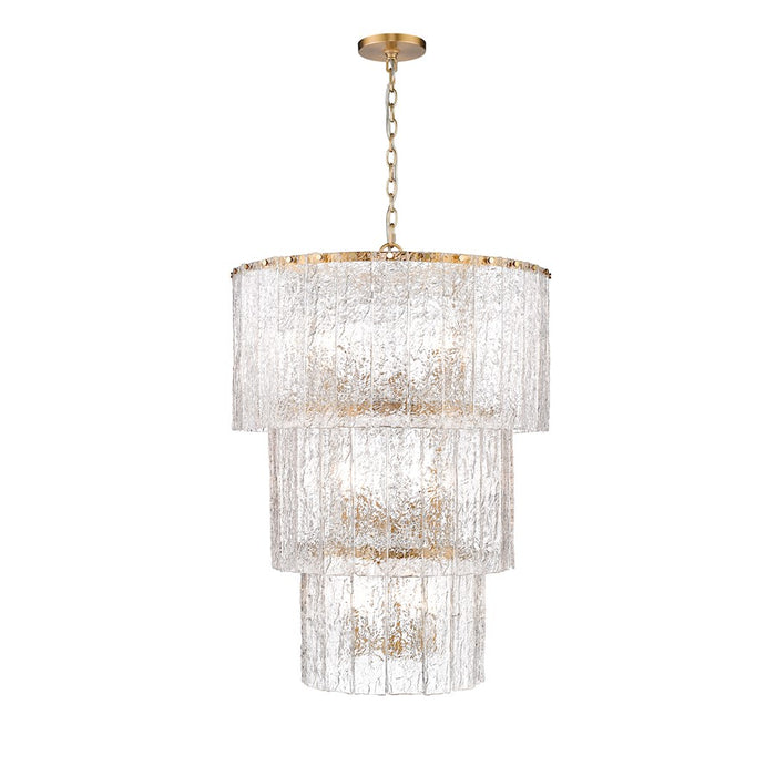 Z-Lite Glacier 12 Light Chandelier, Modern Gold/Clear - 1943-36MGLD