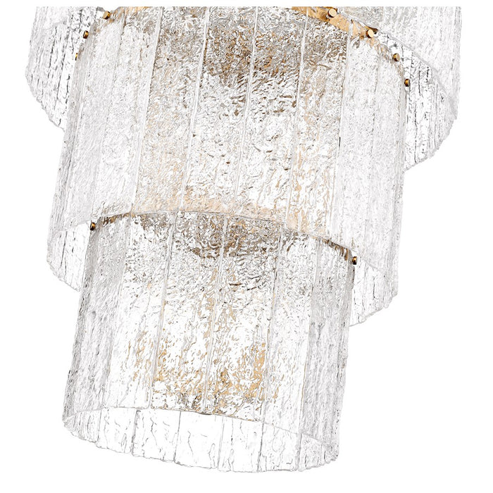 Z-Lite Glacier 12 Light Chandelier, Modern Gold/Clear