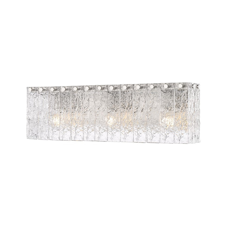 Z-Lite Glacier 3 Light Vanity, Brushed Nickel/Clear - 1943-3V-BN