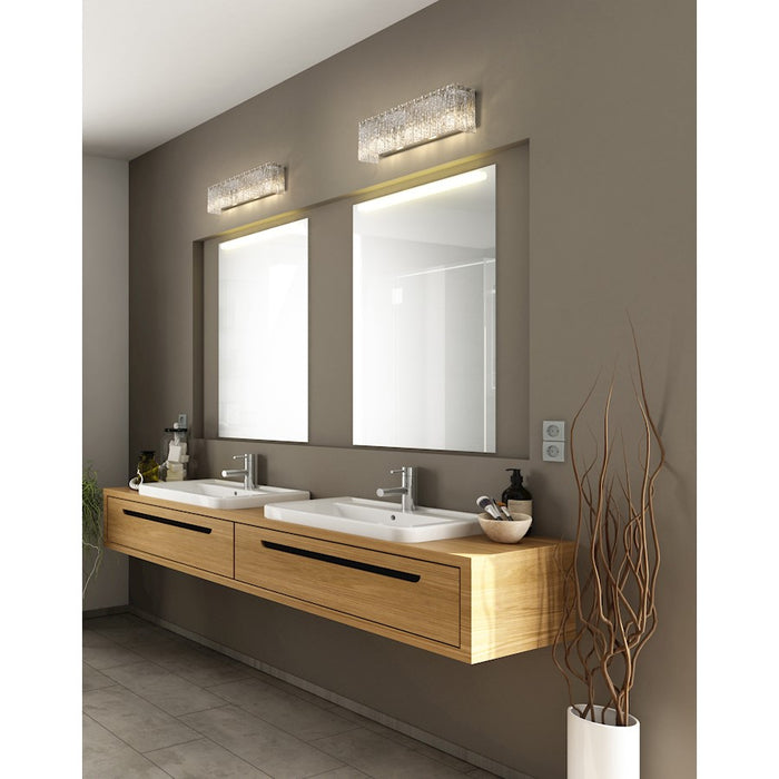 Z-Lite Glacier 3 Light Vanity, Brushed Nickel/Clear