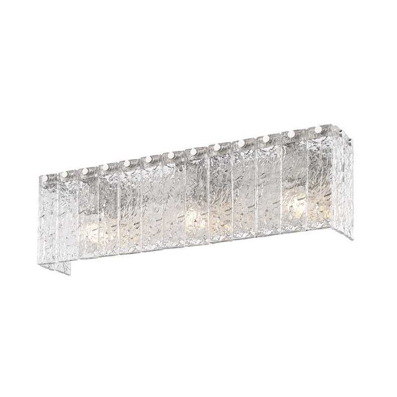 Z-Lite Glacier 3 Light Vanity, Brushed Nickel/Clear