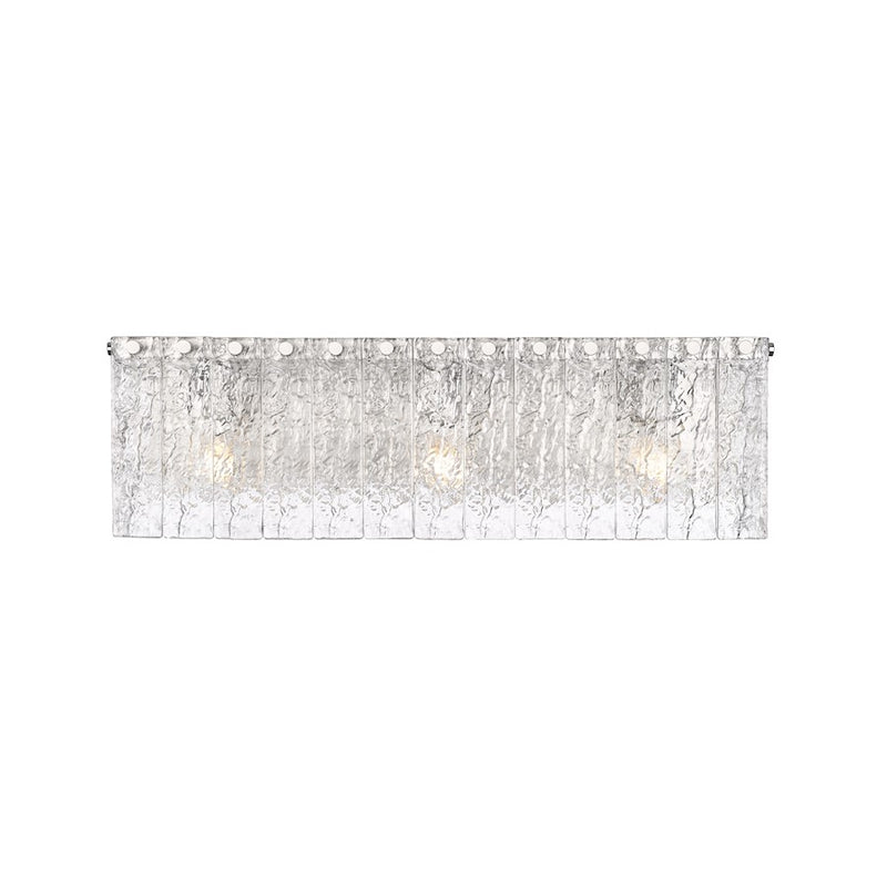 Z-Lite Glacier 3 Light Vanity, Brushed Nickel/Clear