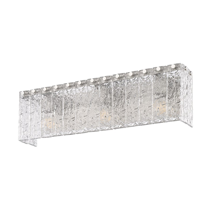 Z-Lite Glacier 3 Light Vanity, Brushed Nickel/Clear