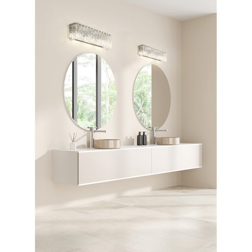 Z-Lite Glacier 3 Light Vanity, Chrome/Clear