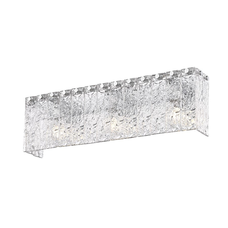 Z-Lite Glacier 3 Light Vanity, Chrome/Clear