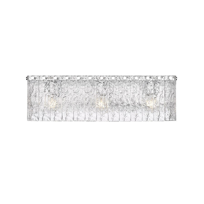 Z-Lite Glacier 3 Light Vanity, Chrome/Clear