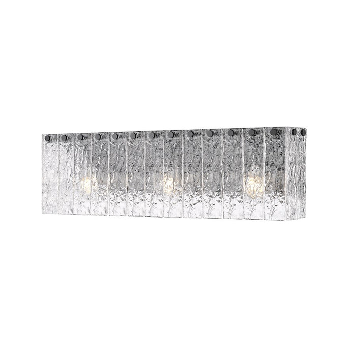 Z-Lite Glacier 3 Light Vanity, Matte Black/Clear - 1943-3V-MB