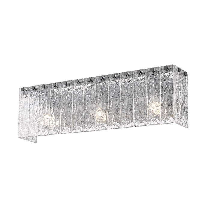 Z-Lite Glacier 3 Light Vanity, Matte Black/Clear