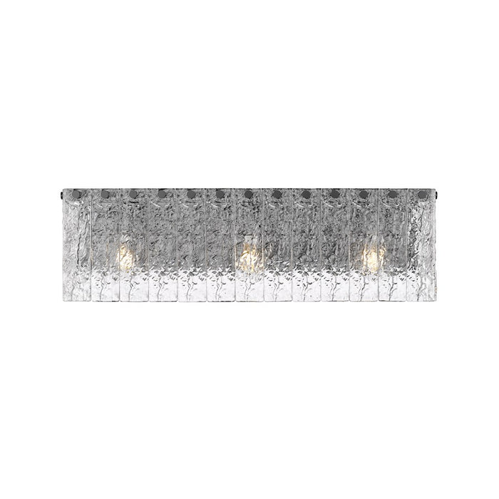Z-Lite Glacier 3 Light Vanity, Matte Black/Clear