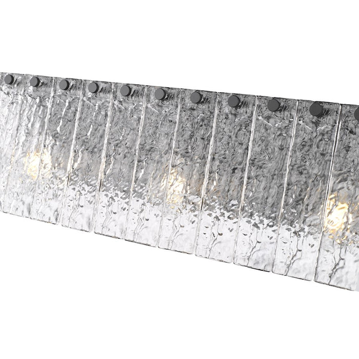 Z-Lite Glacier 3 Light Vanity, Matte Black/Clear