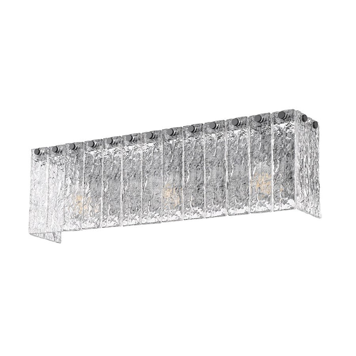 Z-Lite Glacier 3 Light Vanity, Matte Black/Clear