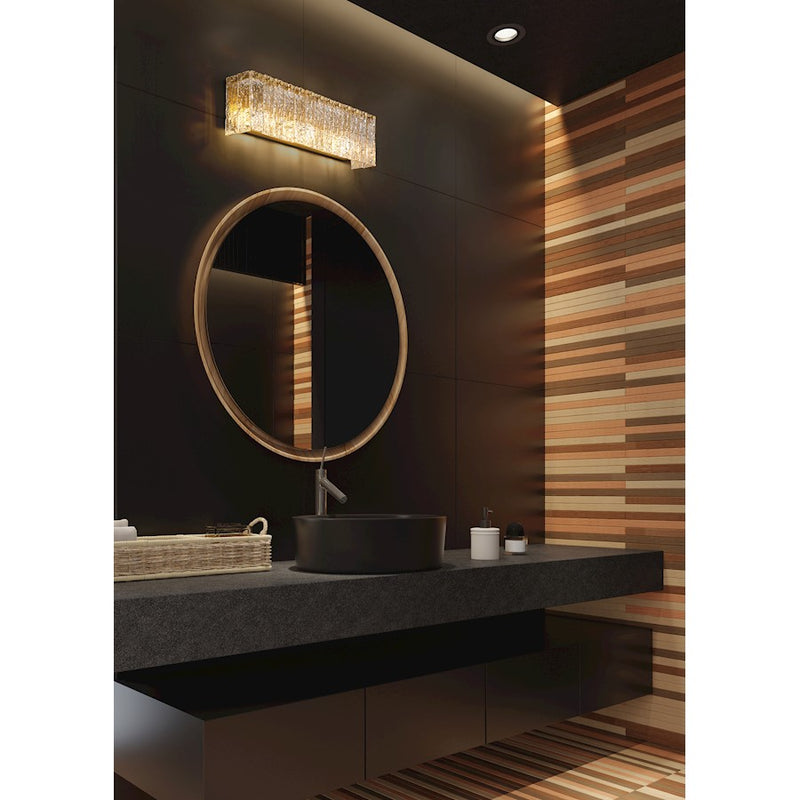 Z-Lite Glacier 3 Light Vanity, Modern Gold/Clear