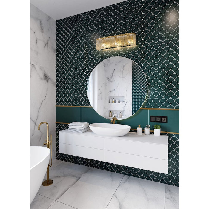 Z-Lite Glacier 3 Light Vanity, Modern Gold/Clear