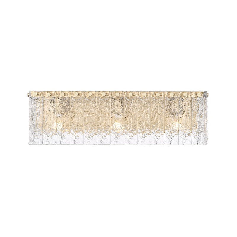 Z-Lite Glacier 3 Light Vanity, Modern Gold/Clear