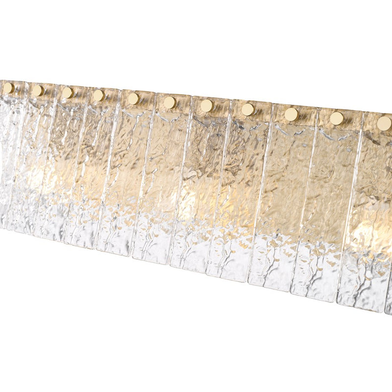 Z-Lite Glacier 3 Light Vanity, Modern Gold/Clear