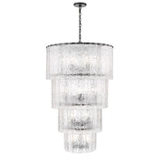 Z-Lite Glacier 18 Light Chandelier, Matte Black/Clear - 1943-48MB
