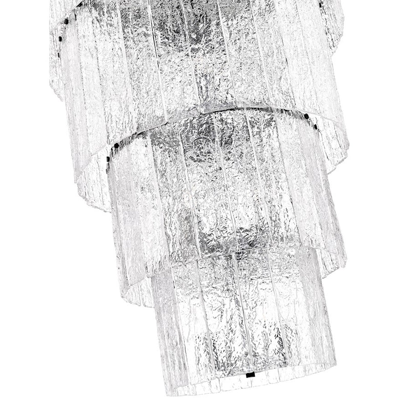 Z-Lite Glacier 18 Light Chandelier, Matte Black/Clear